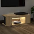 Miniatyrbilde 4 av 11: vidaXL TV-benk med LED-lys sonoma eik 90x39x30 cm