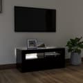 Pikkukuva 3 / 11: vidaXL TV-taso LED-valoilla musta 90x35x40 cm
