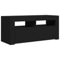 Pikkukuva 7 / 11: vidaXL TV-taso LED-valoilla musta 90x35x40 cm