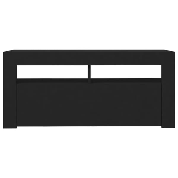 vidaXL TV-taso LED-valoilla musta 90x35x40 cm