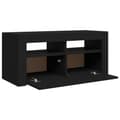 Pikkukuva 10 / 11: vidaXL TV-taso LED-valoilla musta 90x35x40 cm