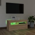 Pikkukuva 4 / 11: vidaXL TV-taso LED-valoilla Sonoma-tammi 90x35x40 cm