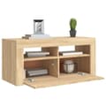 Pikkukuva 7 / 11: vidaXL TV-taso LED-valoilla Sonoma-tammi 90x35x40 cm