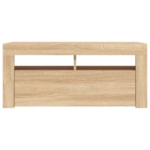 vidaXL TV-taso LED-valoilla Sonoma-tammi 90x35x40 cm