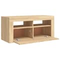 Pikkukuva 11 / 11: vidaXL TV-taso LED-valoilla Sonoma-tammi 90x35x40 cm