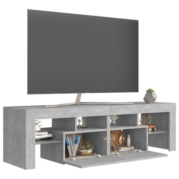 vidaXL TV-taso LED-valoilla betoninharmaa 140x36,5x40 cm