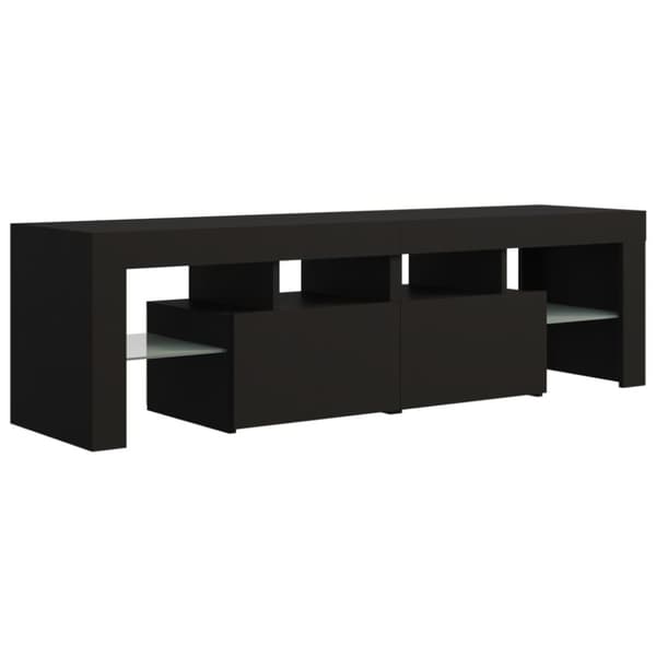 vidaXL Tv-bänk med LED-belysning svart 140x36,5x40 cm