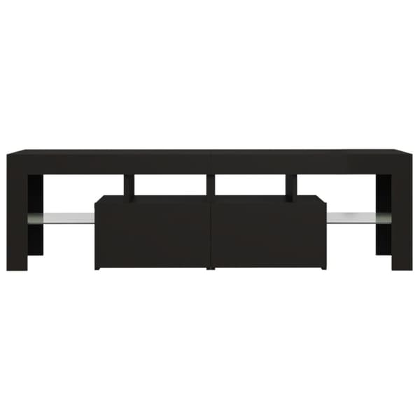 vidaXL Tv-bänk med LED-belysning svart 140x36,5x40 cm