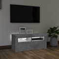 Miniatyrbild 3 av 11: vidaXL TV-bänk med LED-belysning betonggrå 90x35x40 cm