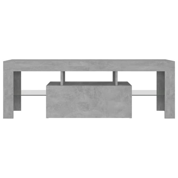 vidaXL TV-bänk med LED-belysning betonggrå 120x35x40 cm