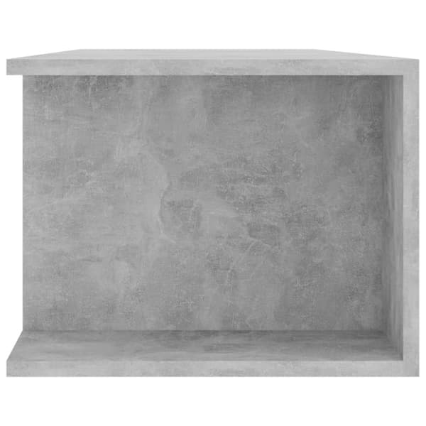 vidaXL TV-benk med LED-lys betonggrå 135x39x30 cm