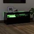 Miniatyrbilde 4 av 11: vidaXL TV-benk med LED-lys svart 90x35x40 cm