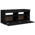 Miniatyrbilde 8 av 11: vidaXL TV-benk med LED-lys svart 90x35x40 cm