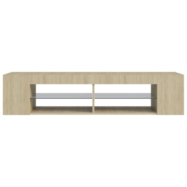 vidaXL TV-benk med LED-lys sonoma eik 135x39x30 cm
