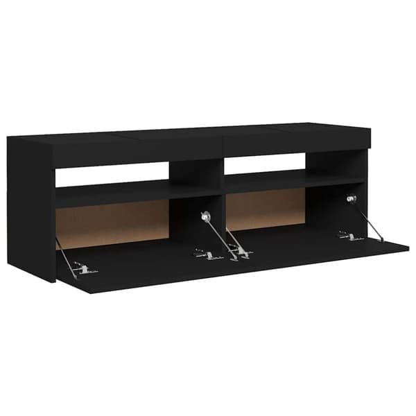 vidaXL TV-taso LED-valoilla musta 120x35x40 cm