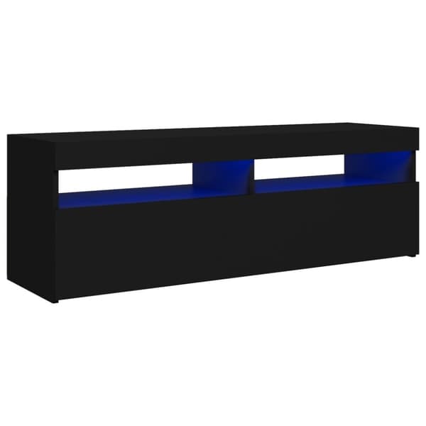 vidaXL TV-taso LED-valoilla musta 120x35x40 cm
