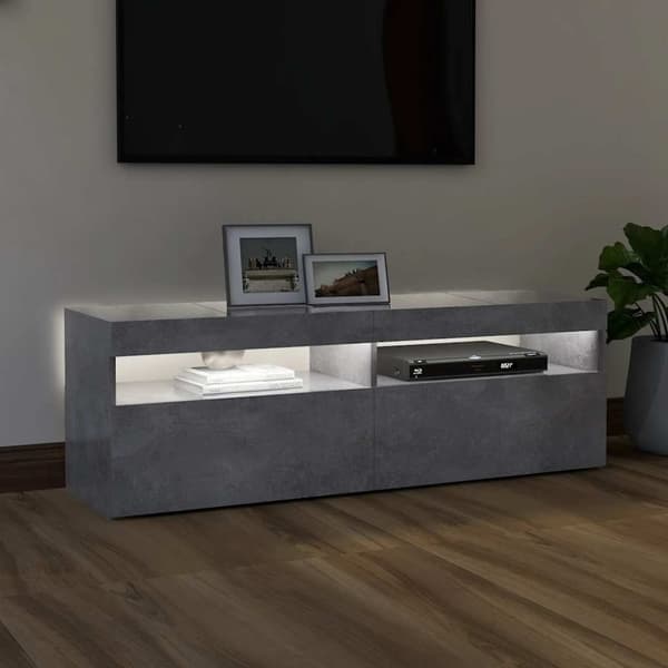vidaXL TV-taso LED-valoilla betoninharmaa 120x35x40 cm