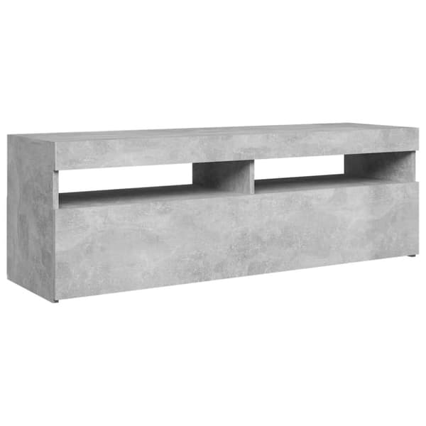 vidaXL TV-taso LED-valoilla betoninharmaa 120x35x40 cm