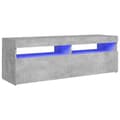 Pikkukuva 2 / 11: vidaXL TV-taso LED-valoilla betoninharmaa 120x35x40 cm