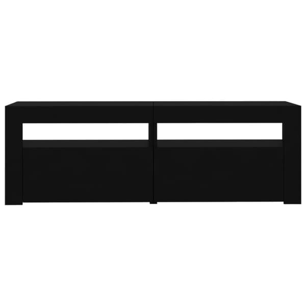 vidaXL tv-bord med LED-lys 120x35x40 cm sort