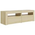 Miniatyrbillede 7 af 11: vidaXL tv-bord med LED-lys 120x35x40 cm sonoma-eg