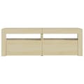 Miniatyrbillede 8 af 11: vidaXL tv-bord med LED-lys 120x35x40 cm sonoma-eg