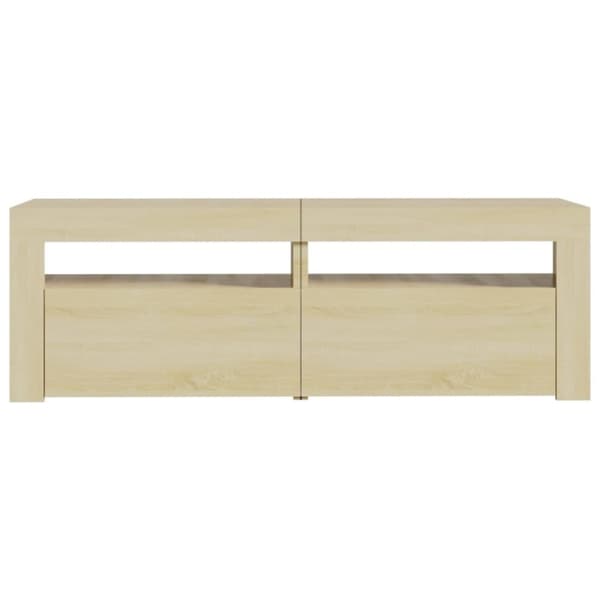 vidaXL tv-bord med LED-lys 120x35x40 cm sonoma-eg