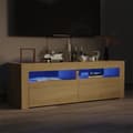 Miniatyrbillede 1 af 11: vidaXL tv-bord med LED-lys 120x35x40 cm sonoma-eg