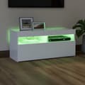 Miniatyrbillede 4 af 11: vidaXL tv-skab med LED-lys 90x35x40 cm hvid