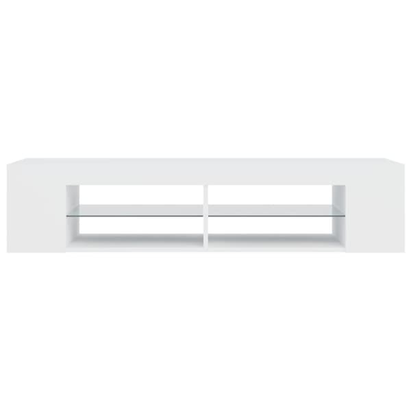 vidaXL tv-skab med LED-lys 135x39x30 cm hvid