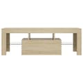 Miniatyrbilde 5 av 11: vidaXL TV-benk med LED-lys sonoma eik 120x35x40 cm