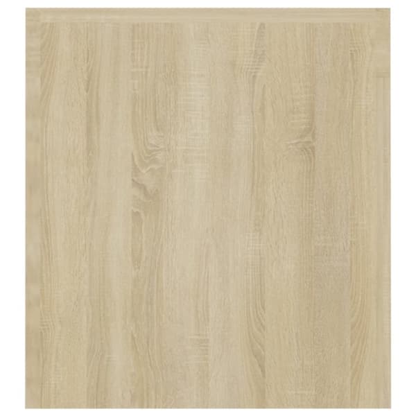 vidaXL TV-benk med LED-lys sonoma eik 120x35x40 cm