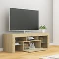 Miniatyrbilde 7 av 11: vidaXL TV-benk med LED-lys sonoma eik 120x35x40 cm