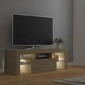 Miniatyrbilde 9 av 11: vidaXL TV-benk med LED-lys sonoma eik 120x35x40 cm