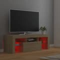 Miniatyrbilde 11 av 11: vidaXL TV-benk med LED-lys sonoma eik 120x35x40 cm