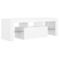 Miniatyrbilde 3 av 11: vidaXL TV-benk med LED-lys hvit 120x35x40 cm