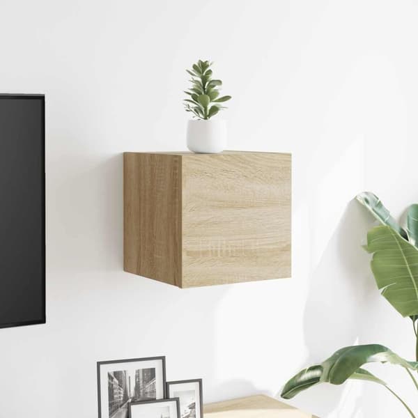 vidaXL Vegghengt TV-benk sonoma eik 30,5x30x30 cm
