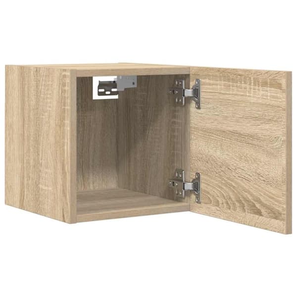 vidaXL Vegghengt TV-benk sonoma eik 30,5x30x30 cm