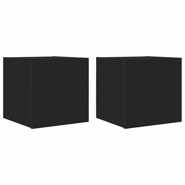 vidaXL Vegghengte TV-benker 2 stk svart 30,5x30x30 cm