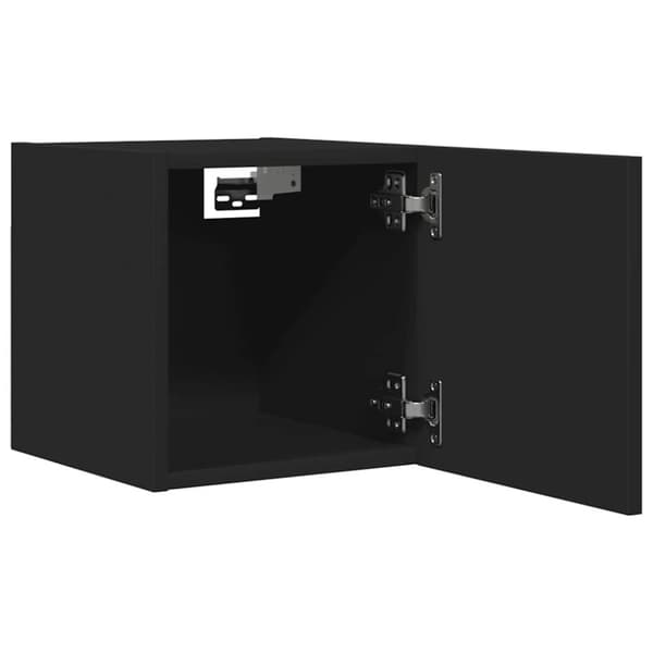 vidaXL Vegghengte TV-benker 2 stk svart 30,5x30x30 cm