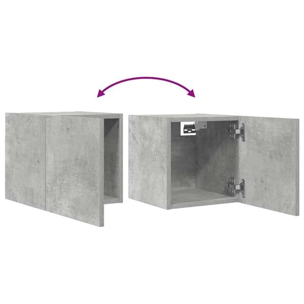 vidaXL Vegghengte TV-benker 2 stk betonggrå 30,5x30x30 cm