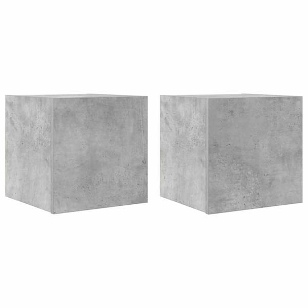 vidaXL Vegghengte TV-benker 2 stk betonggrå 30,5x30x30 cm