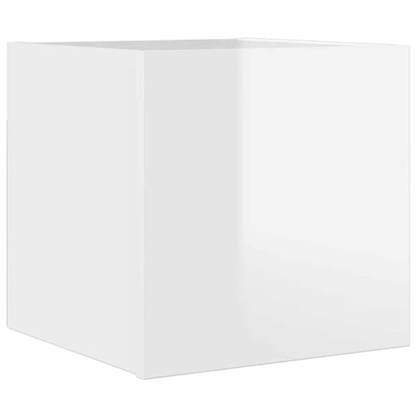 vidaXL Vegghengt TV-benk høyglans hvit 30,5x30x30 cm