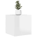 Miniatyrbilde 2 av 11: vidaXL Vegghengt TV-benk høyglans hvit 30,5x30x30 cm