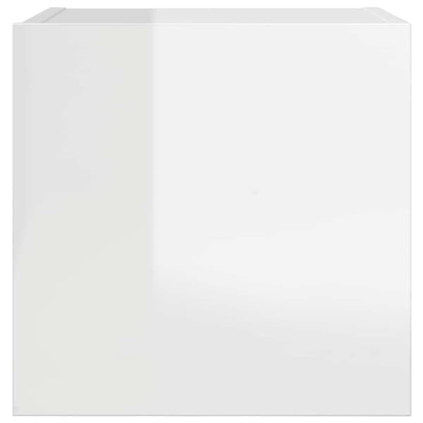 vidaXL Väggmonterade tv-skåp 2 st vit högglans 30,5x30x30 cm