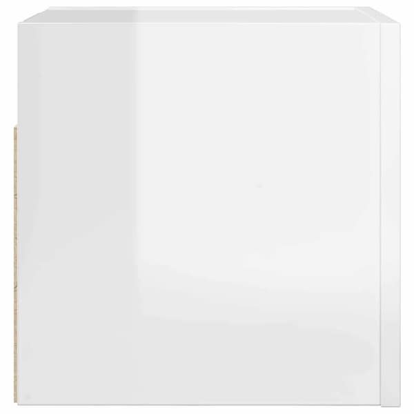 vidaXL Vegghengte TV-benker 2 stk høyglans hvit 30,5x30x30 cm