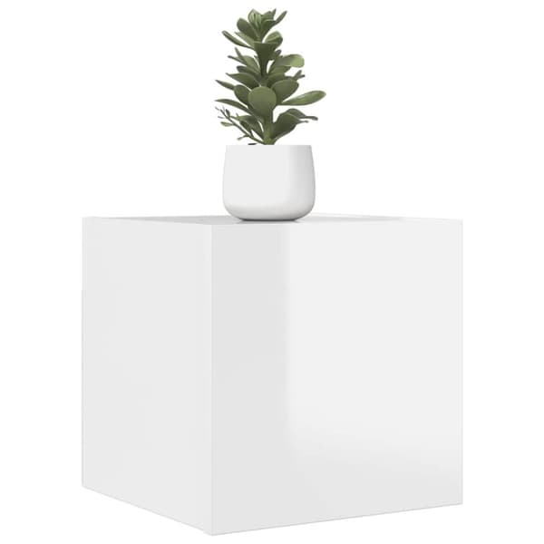 vidaXL Väggmonterade tv-skåp 2 st vit högglans 30,5x30x30 cm