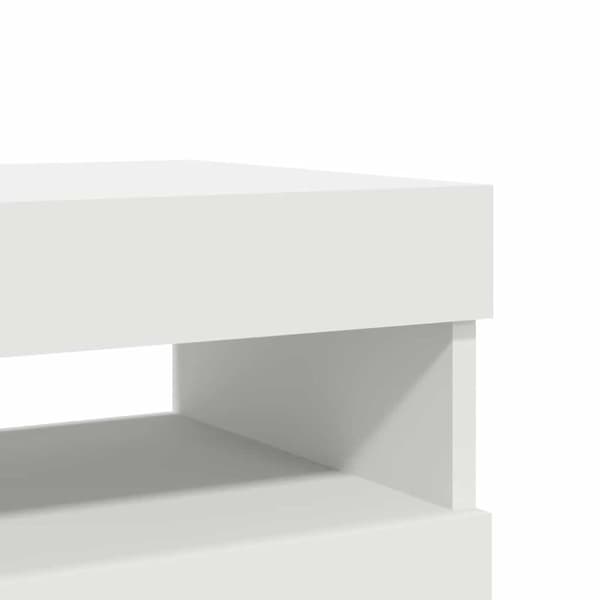 vidaXL TV-bänk med LED-belysning 2 delar vit 60x35x40 cm