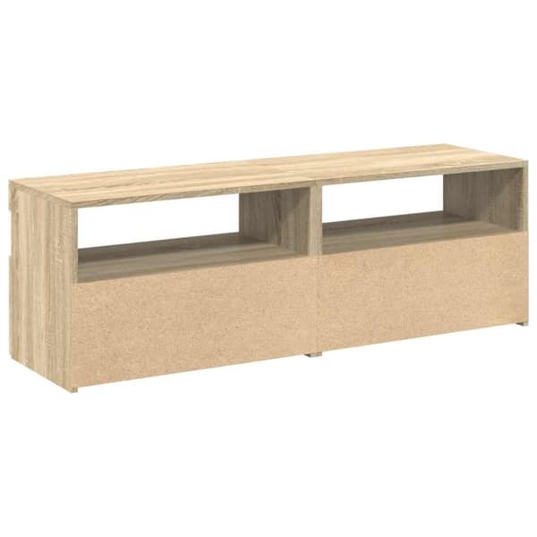 vidaXL TV-benker med LED-lys 2 stk sonoma eik 60x35x40 cm