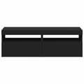 Miniatyrbilde 8 av 11: vidaXL TV-benker med LED-lys 2 stk svart 60x35x40 cm